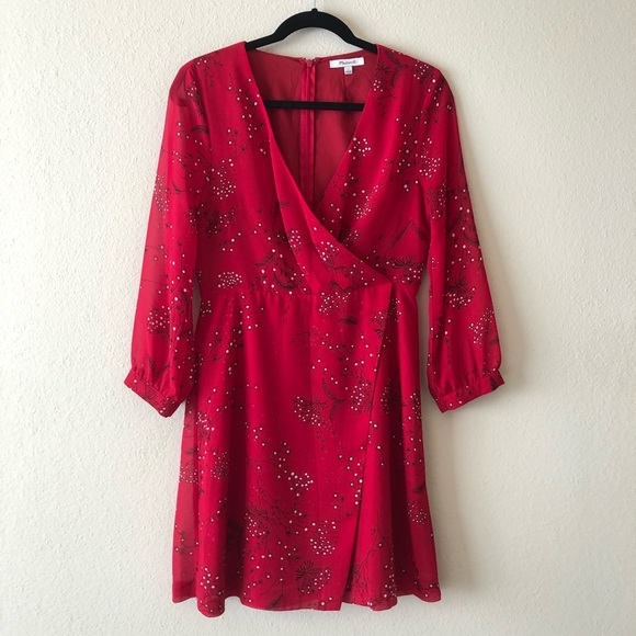 Madewell Hazelwood Wrap-Front Mini Dress in Windswept Floral - Picture 2 of 11